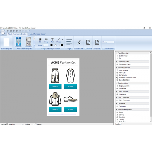 TSC Standalone Creator - Phần mềm thiết kế nhãn và ứng dụng in độc lập