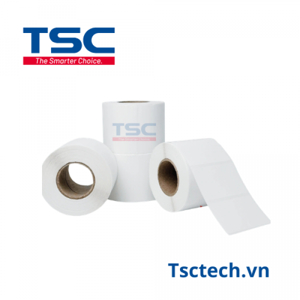 Decal Nhiệt 58x40mm, 1 Tem 1 Hàng, Dài 30m Cho Máy In TSC