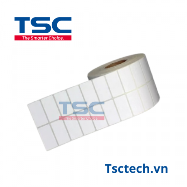 Giấy In Tem Nhãn Mã Vạch Decal Nhiệt 35x22mm, 2 Tem 1 Hàng (Dài 40m)