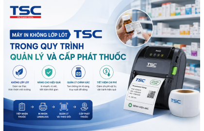 Máy In Không Lớp Lót TSC Trong Quy Trình Quản Lý Và Cấp Phát Thuốc