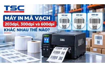 Máy In Mã Vạch 203dpi, 300dpi Và 600dpi Khác Nhau Thế Nào?