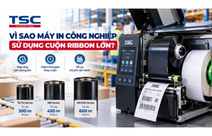 Vì Sao Máy In Công Nghiệp Sử Dụng Cuộn Ribbon Lớn?