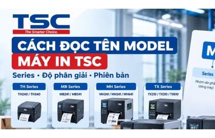 Cách đọc tên model máy in TSC: Series, độ phân giải và phiên bản