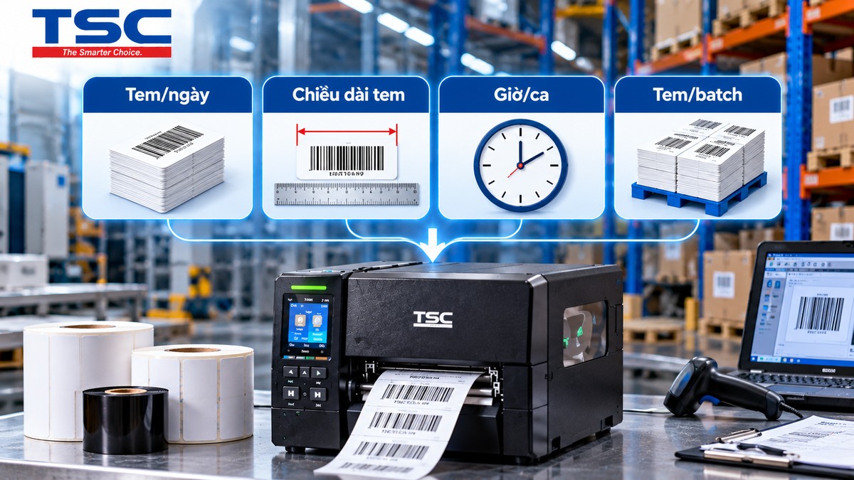 Các biến đầu vào để xác định công suất máy in công nghiệp