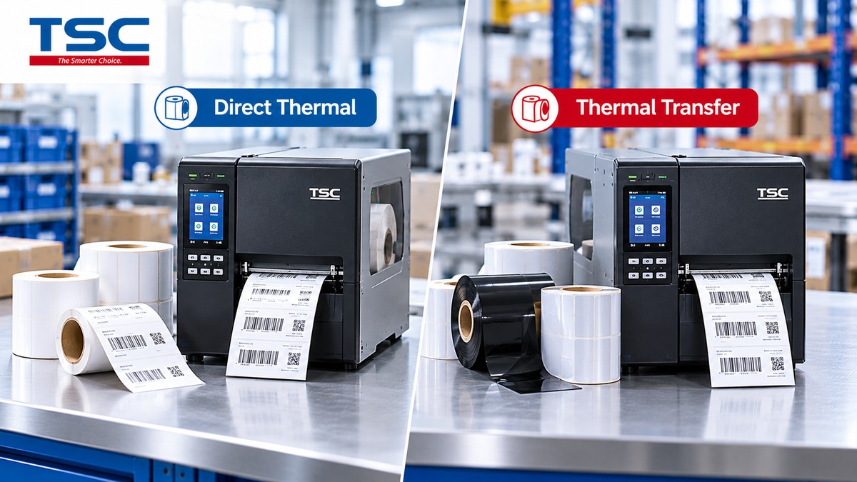 So sánh Direct Thermal và Thermal Transfer trên máy in TSC