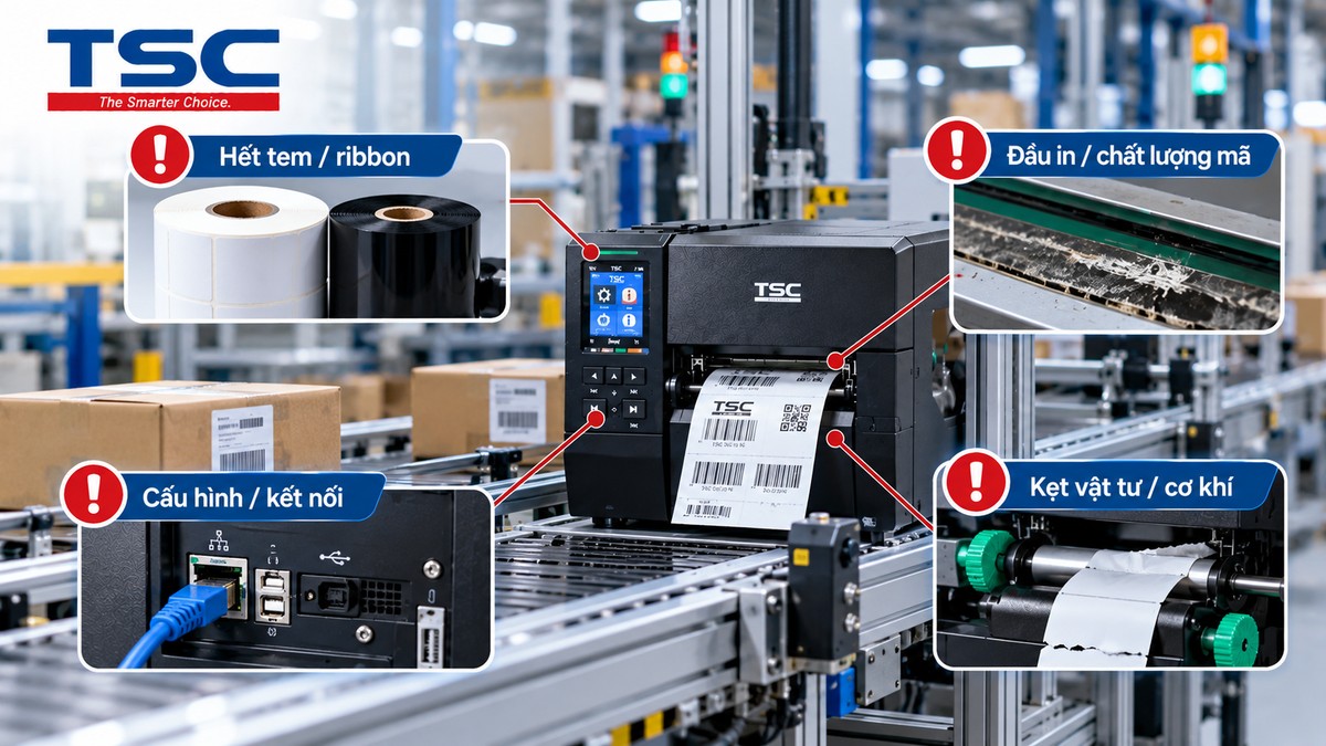 Các nguyên nhân thường gây downtime máy in trong dây chuyền sản xuất